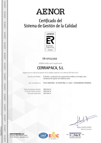 Certificado Aenor ER-0753-2002