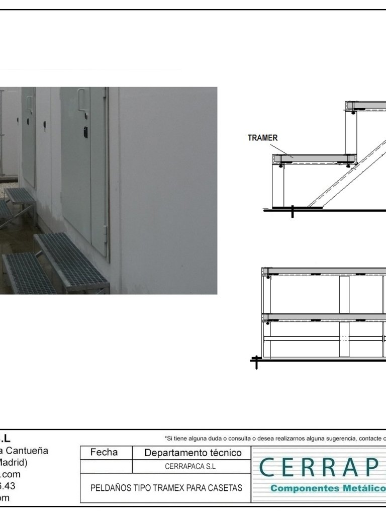 Peldaños tipo tramex